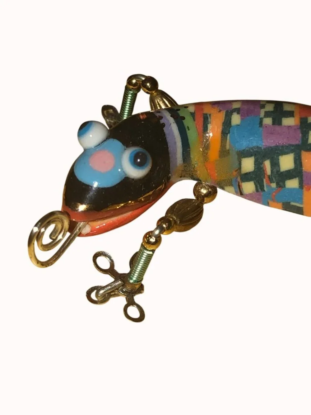 Cynthia Chuang & Erh-Ping Hand-Made Porcelain Chameleon Lizard Brooch Pin